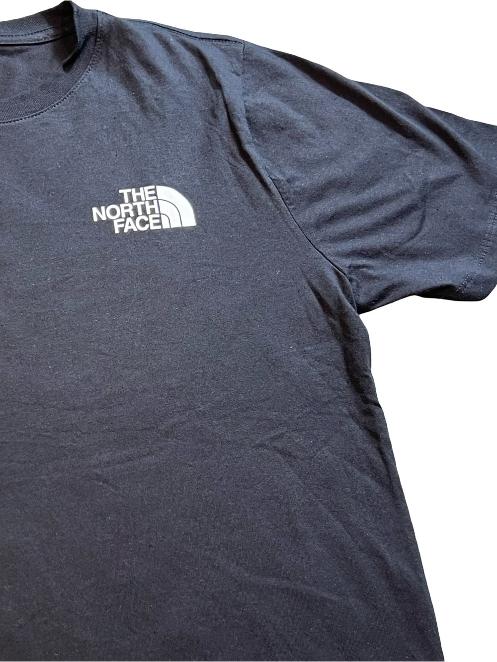 The‎ North Face Box standard fit Tee Black Graphic logo T-Shirt Women’s Medium - Picture 5 of 9